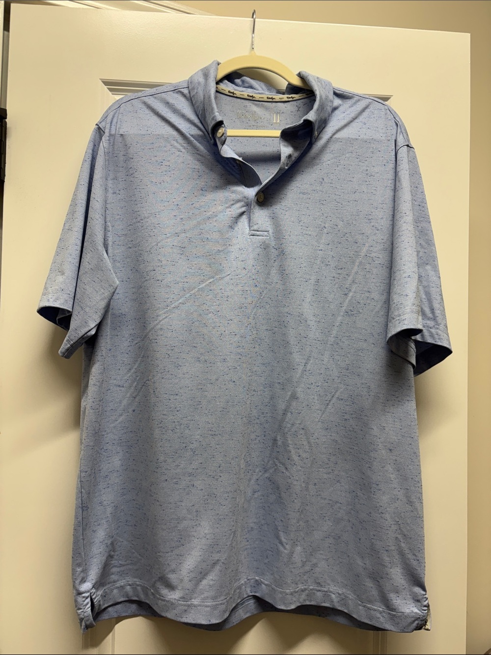 Walter Hagen Speckled Light Blue Short Sleeve Polo